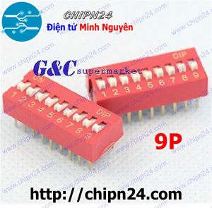 [KG1] Công tắc bit 9p Đỏ (Switch 9)